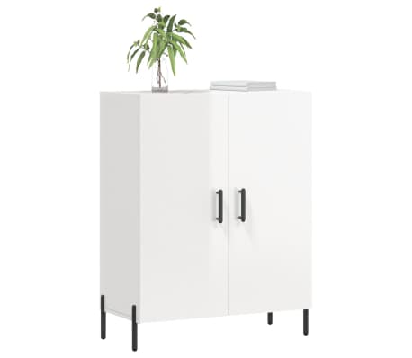 vidaXL Dulap, alb extralucios, 69,5x34x90 cm, lemn compozit