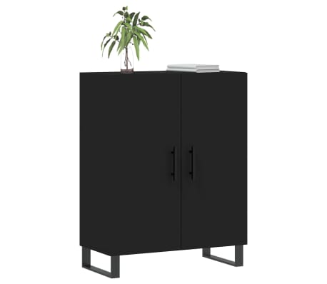 vidaXL Skenkur Svartur 69,5x34x90 cm Samsettur Vi&eth;ur