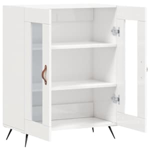 Příborník bílý s vysokým leskem 69,5x34x90 cm kompozitní dřevo - obrázek 6