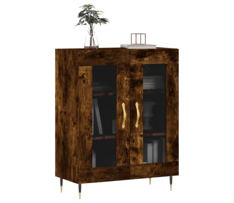 vidaXL Сайдборд, опушен дъб, 69,5x34x90 см, инженерно дърво