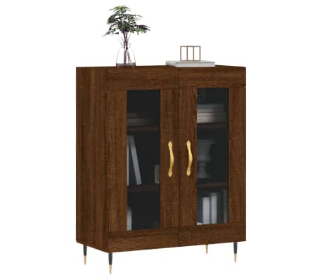 vidaXL Dressoir 69,5x34x90 cm bewerkt hout bruin eikenkleur