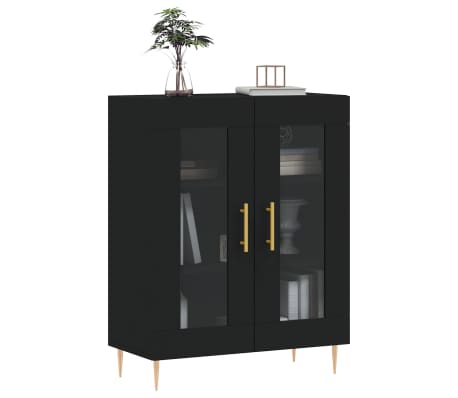 vidaXL Dulap, negru, 69,5x34x90 cm, lemn compozit