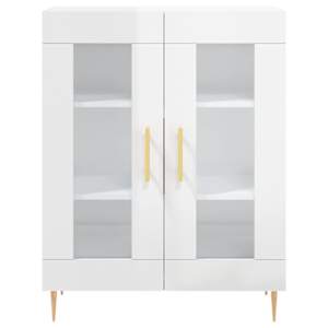 Příborník bílý s vysokým leskem 69,5x34x90 cm kompozitní dřevo - obrázek 5