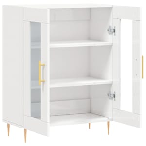 Příborník bílý s vysokým leskem 69,5x34x90 cm kompozitní dřevo - obrázek 6