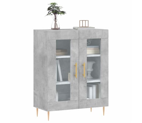 vidaXL Dulap, gri beton, 69,5x34x90 cm, lemn compozit