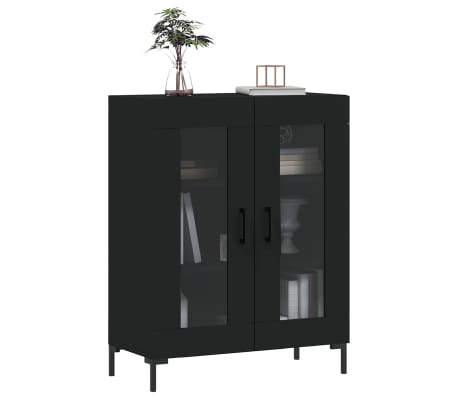 vidaXL fekete szerelt fa t&aacute;lal&oacute;szekr&eacute;ny 69,5 x 34 x 90 cm