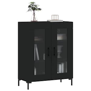 vidaXL fekete szerelt fa t&aacute;lal&oacute;szekr&eacute;ny 69,5 x 34 x 90 cm