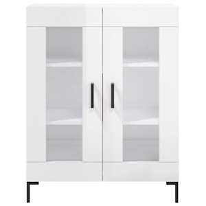 Příborník bílý s vysokým leskem 69,5x34x90 cm kompozitní dřevo - obrázek 5