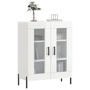 Příborník bílý s vysokým leskem 69,5x34x90 cm kompozitní dřevo - obrázek 3