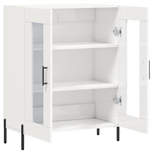Příborník bílý s vysokým leskem 69,5x34x90 cm kompozitní dřevo - obrázek 6