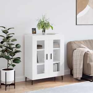 Komoda bela 69,5x34x90 cm inženirski les