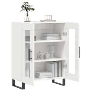 Příborník bílý s vysokým leskem 69,5x34x90 cm kompozitní dřevo - obrázek 4