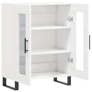 Příborník bílý s vysokým leskem 69,5x34x90 cm kompozitní dřevo - obrázek 6
