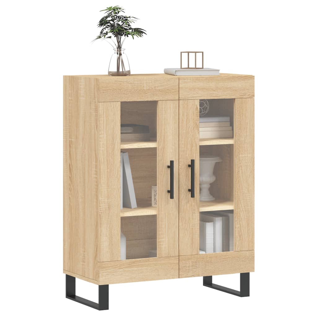 vidaXL Dressoir 69,5x34x90 cm bewerkt hout sonoma eikenkleurig