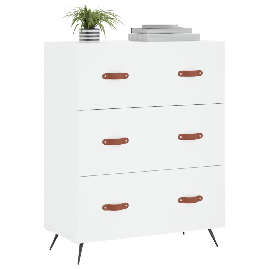 vidaXL Chest of Drawers White 69.5x34x90 cm Engineered Wood