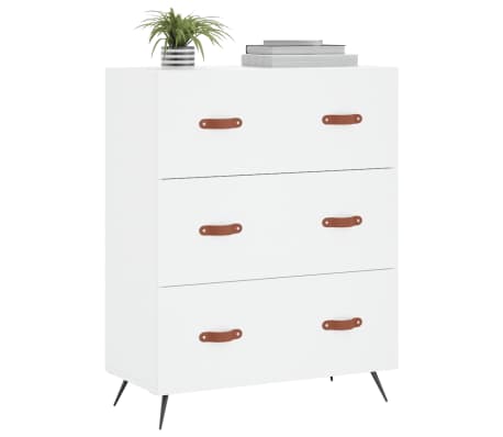 vidaXL Chest of Drawers White 69.5x34x90 cm Engineered Wood