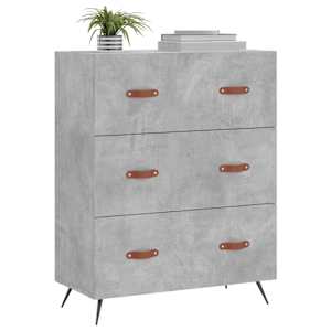 Komoda betonově šedá 69,5 x 34 x 90 cm kompozitní dřevo - obrázek 3