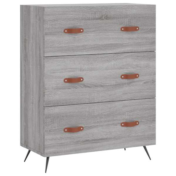 vidaXL kummut, hall Sonoma tamm, 69,5 x 34 x 90 cm, tehispuit