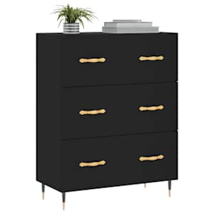 vidaXL Servantă, negru, 69,5x34x90 cm, lemn compozit