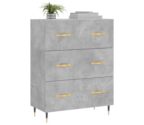 vidaXL Komoda bet&oacute;novo siv&aacute; 69,5x34x90 cm kompozitn&eacute; drevo