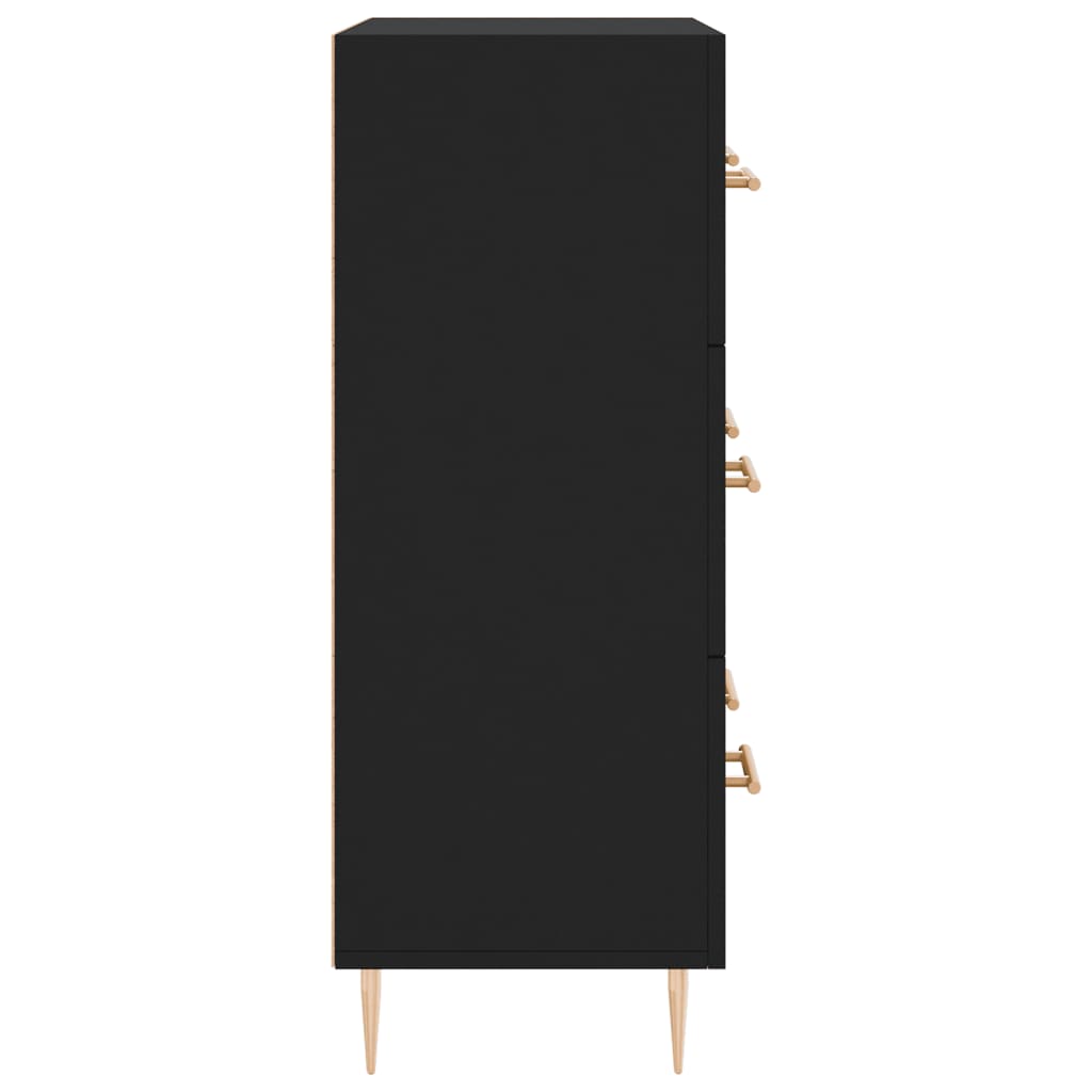 Příborník černý 69,5 x 34 x 90 cm kompozitní dřevo