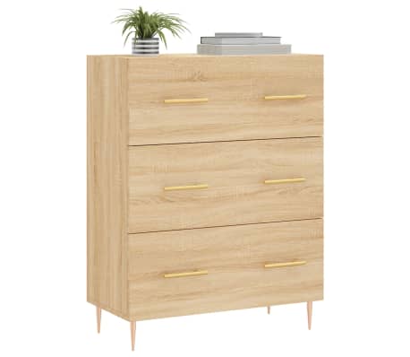 vidaXL Sideboard Sonoma Oak 69.5x34x90 cm Engineered Wood