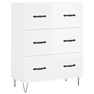 Příborník bílý s vysokým leskem 69,5x34x90 cm kompozitní dřevo - obrázek 2