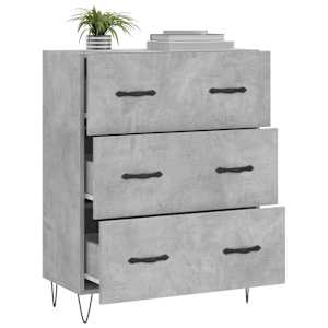Příborník betonově šedý 69,5 x 34 x 90 cm kompozitní dřevo - obrázek 4