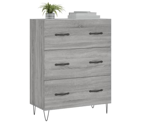 vidaXL Buffet sonoma gris 69,5x34x90 cm bois d'ing&eacute;nierie