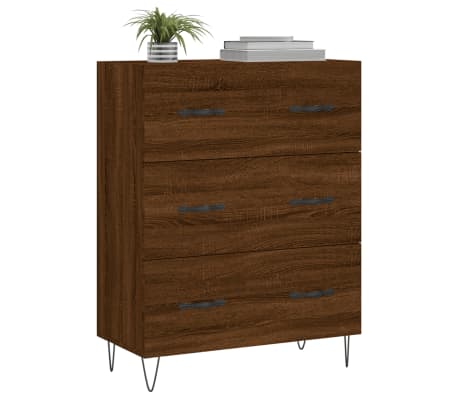 vidaXL Servantă, stejar maro, 69,5x34x90 cm, lemn prelucrat