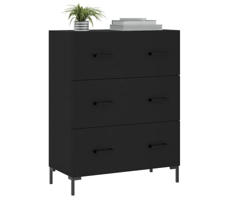 vidaXL Servantă, negru, 69,5x34x90 cm, lemn compozit