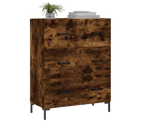 vidaXL Servantă, stejar fumuriu, 69,5x34x90 cm, lemn compozit