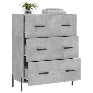 Příborník betonově šedý 69,5 x 34 x 90 cm kompozitní dřevo - obrázek 4