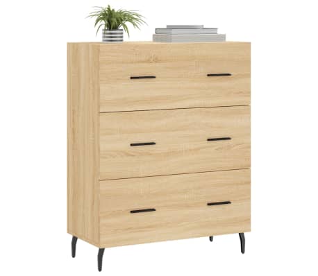 vidaXL Sideboard Sonoma Oak 69.5x34x90 cm Engineered Wood