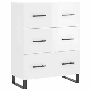 Příborník bílý s vysokým leskem 69,5x34x90 cm kompozitní dřevo - obrázek 2
