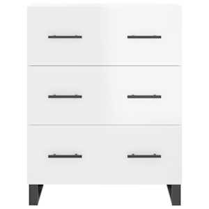 Příborník bílý s vysokým leskem 69,5x34x90 cm kompozitní dřevo - obrázek 5
