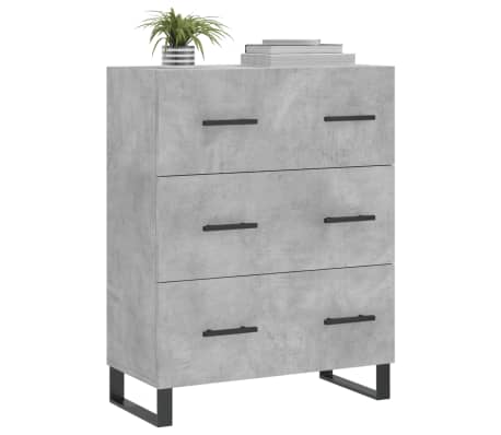 vidaXL Servantă, gri beton, 69,5x34x90 cm, lemn compozit