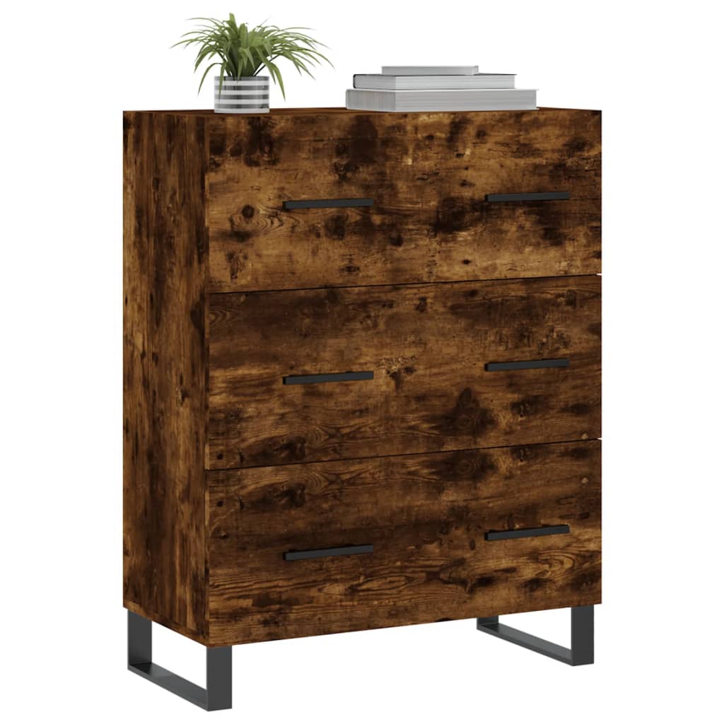 vidaXL Sideboard Räuchereiche 69,5x34x90 cm Holzwerkstoff