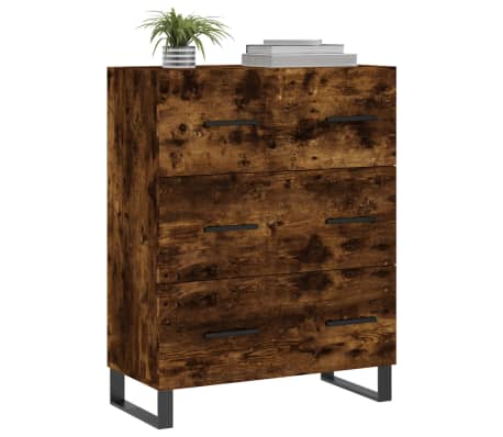 vidaXL Sideboard Räuchereiche 69,5x34x90 cm Holzwerkstoff