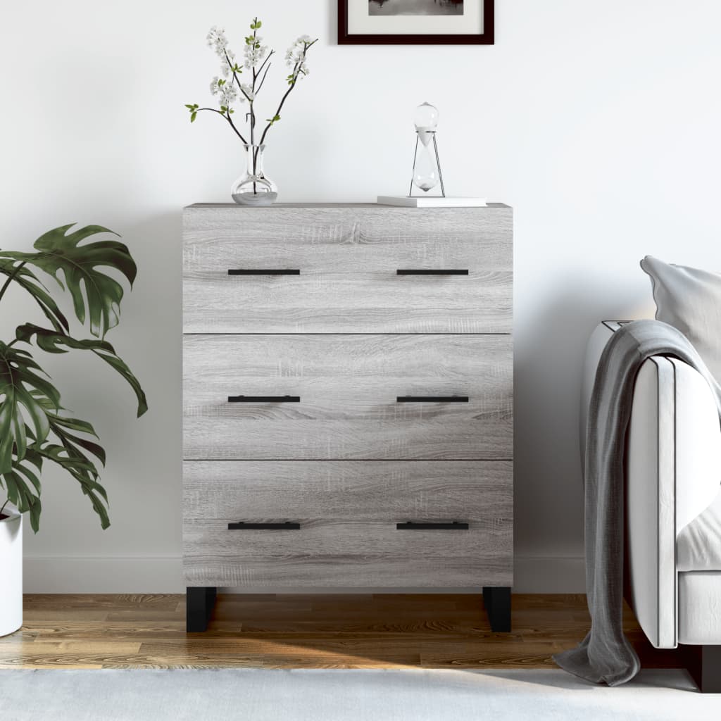 vidaXL Sideboard Grau Sonoma 69,5x34x90 cm Holzwerkstoff