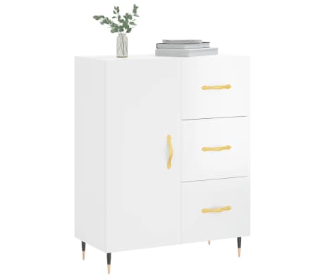 vidaXL Komoda sjajna bijela 69,5x34x90 cm od konstruiranog drva