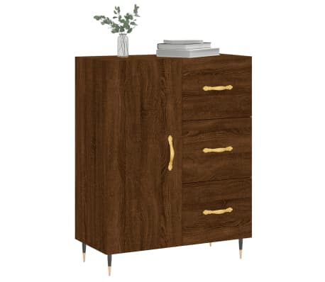 vidaXL Dressoir 69,5x34x90 cm bewerkt hout bruin eikenkleur