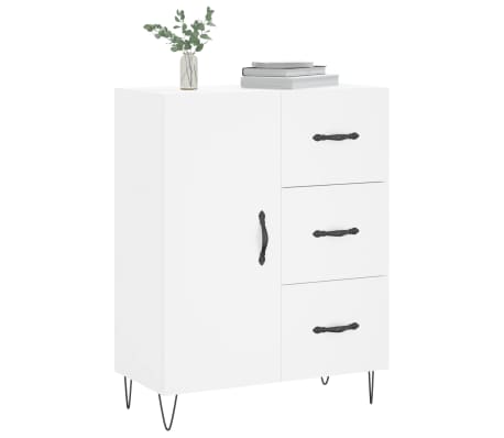 vidaXL Dressoir 69,5x34x90 cm bewerkt hout wit