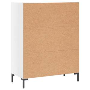 Příborník bílý s vysokým leskem 69,5x34x90 cm kompozitní dřevo - obrázek 8