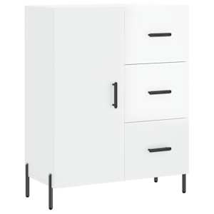 Příborník bílý s vysokým leskem 69,5x34x90 cm kompozitní dřevo - obrázek 2
