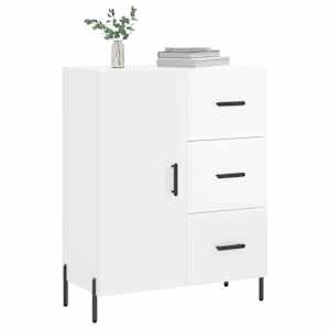 Příborník bílý s vysokým leskem 69,5x34x90 cm kompozitní dřevo - obrázek 3