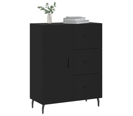 vidaXL Buffet noir 69,5x34x90 cm bois d'ing&eacute;nierie