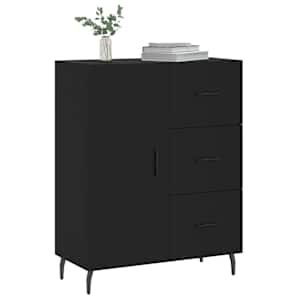 vidaXL Buffet noir 69,5x34x90 cm bois d'ing&eacute;nierie