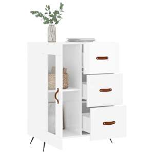 Příborník bílý s vysokým leskem 69,5x34x90 cm kompozitní dřevo - obrázek 4