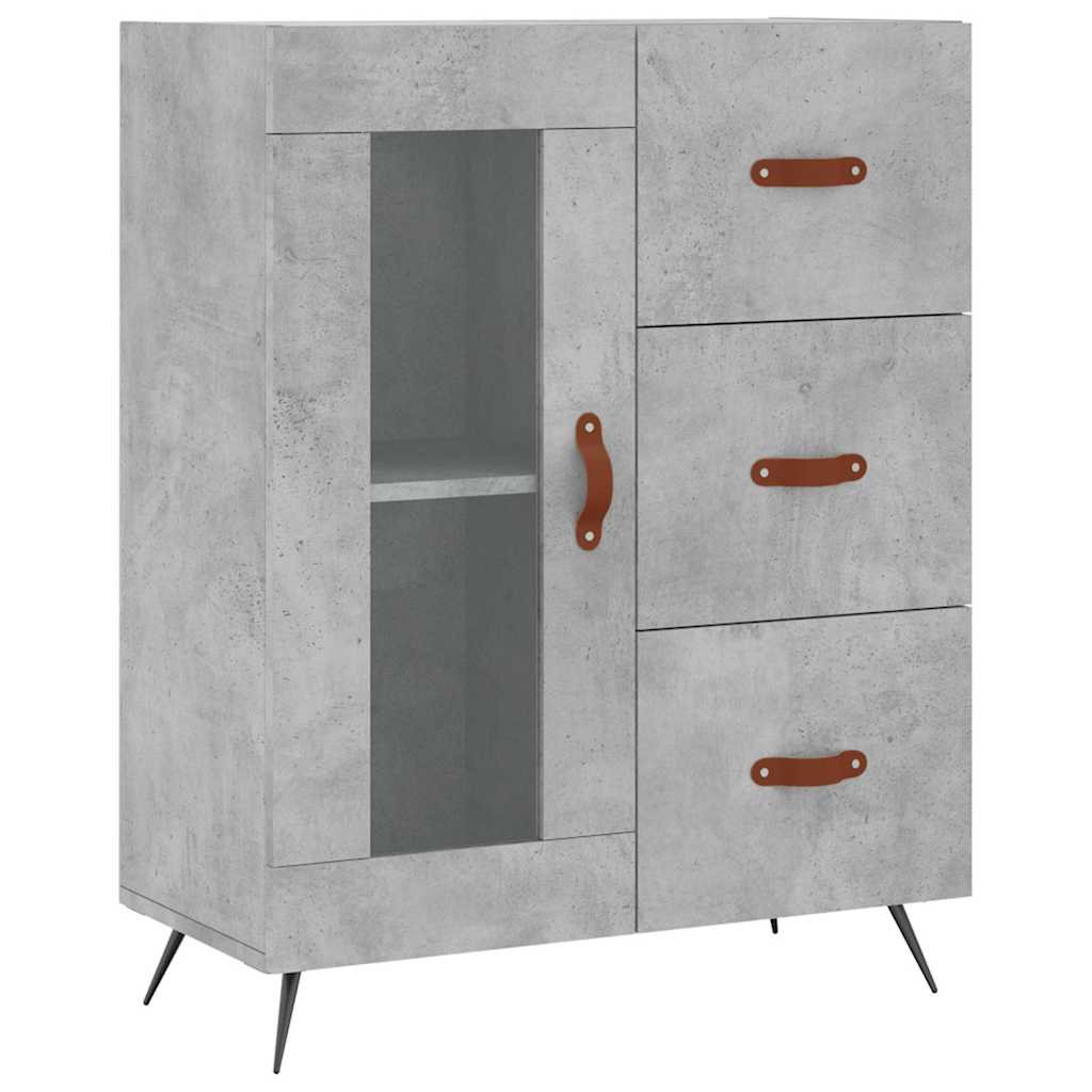 vidaXL Příborník betonově šedý 69,5 x 34 x 90 cm kompozitní dřevo